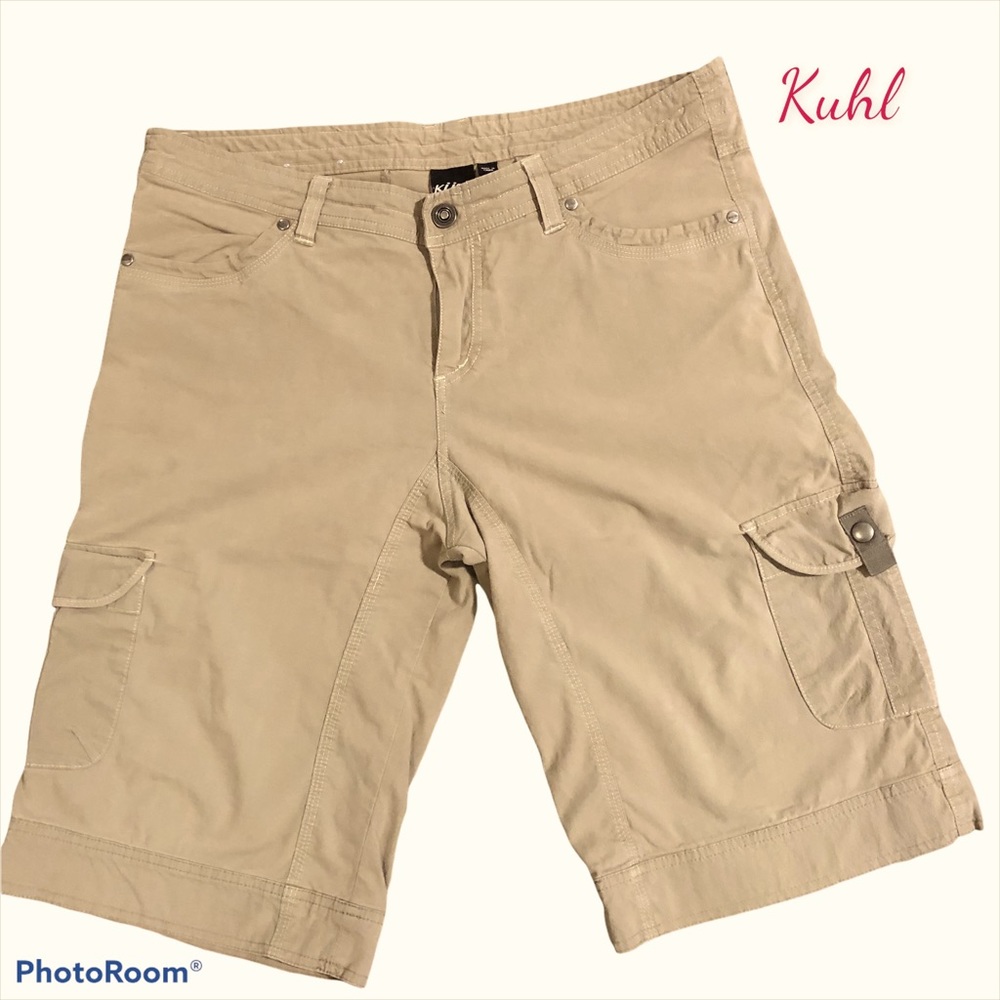 Kuhl women’s tan cargo short. Sz 14